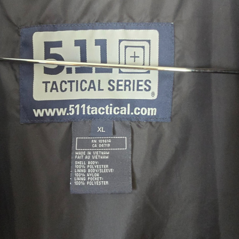5.11 Tactical Outdoor Utility Mens 5-1 Fleece Lined Jacket Sz XL Black Gorpcore - Picture 14 of 16
